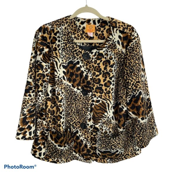 Ruby Rd. | Jackets & Coats | Ruby Rd Leopard Animal Print Jacket 8w ...